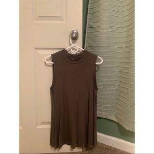 Long olive green top